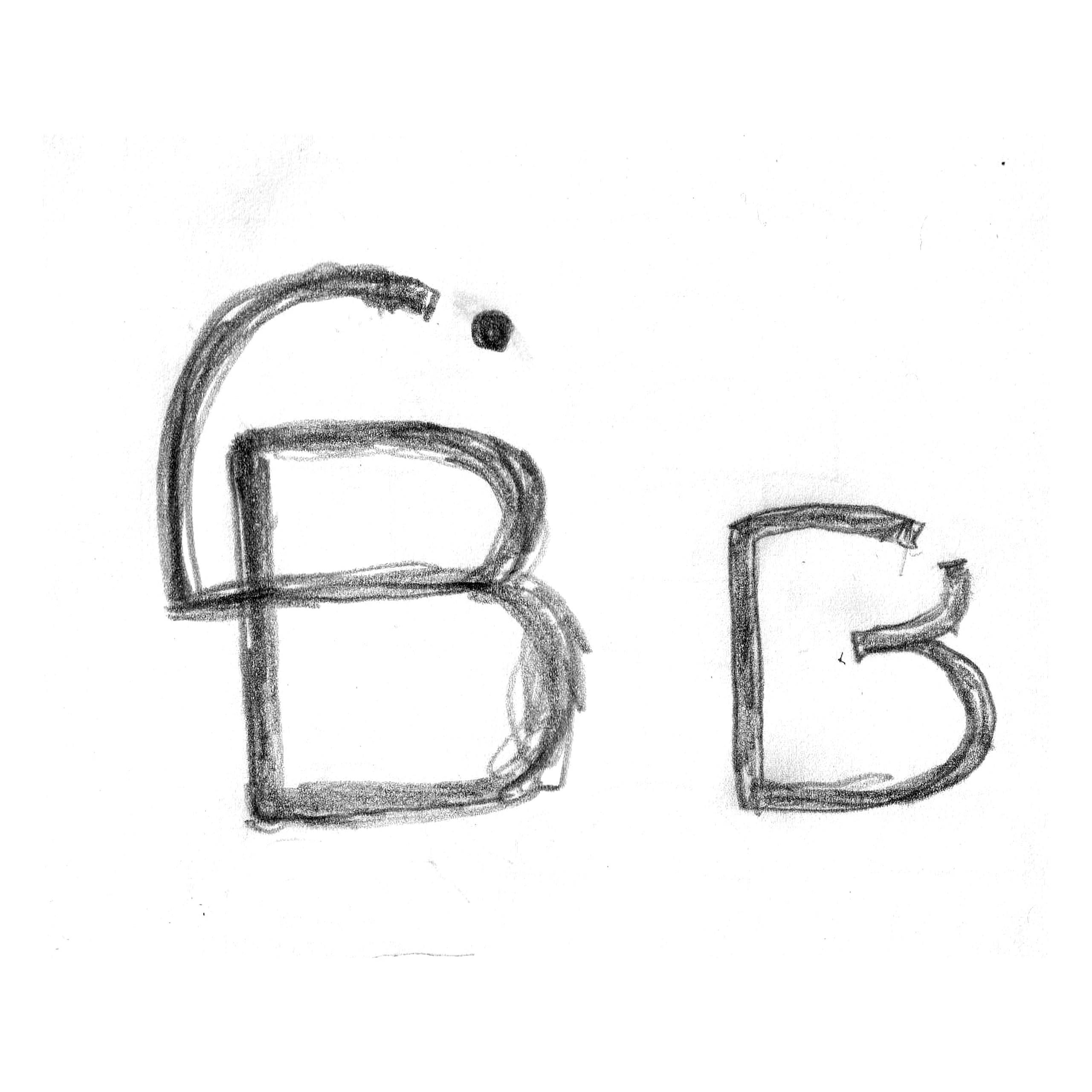 Bun & Biteロゴのラフスケッチ
