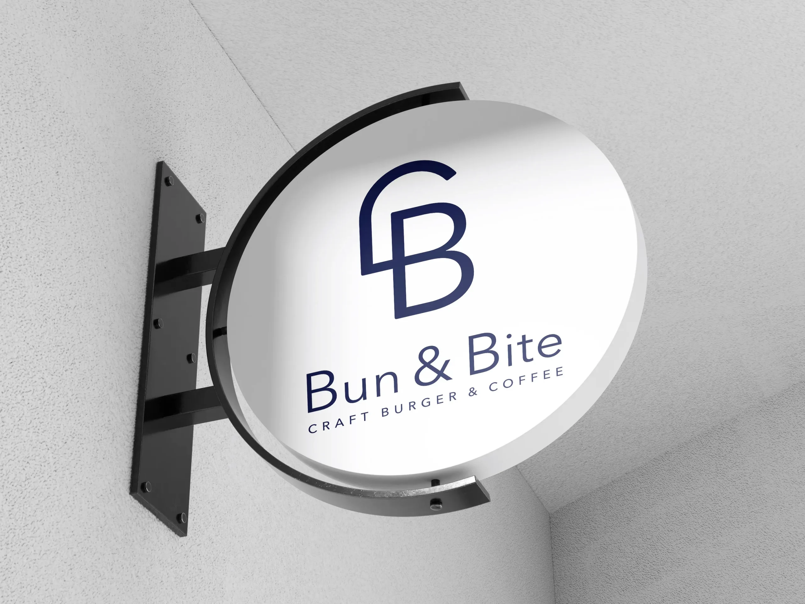 BUN & BITEの店舗サイネージ(看板)